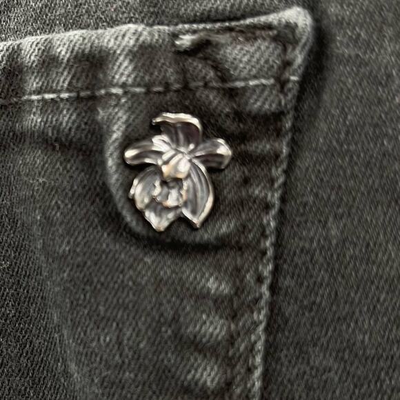 Black Orchid Off Step High Rise Emo Indie Miranda Skinny Jeans Jet Black Size 28 - Picture 7 of 10